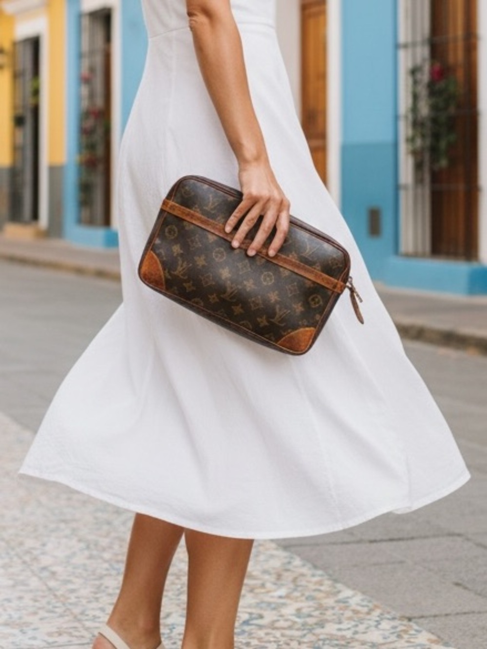 Louis Vuitton Vintage Brown Monogram Canvas Pouch